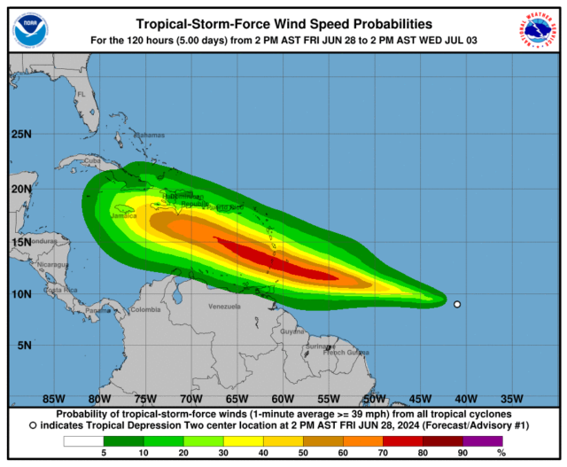 Se forma la depresión tropical No. 2 con probabilidades de fortalecerse