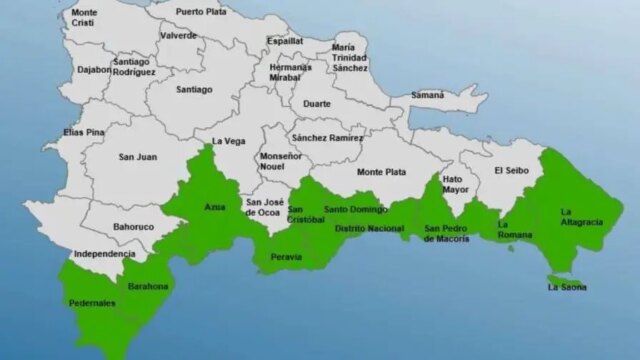 Huracán Beryl: Nueve provincias y Distrito Nacional en alerta verde