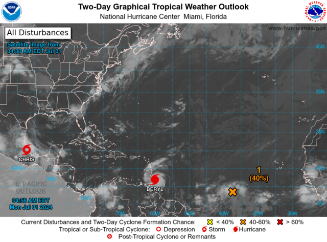 Huracán Beryl: El país bajo alerta por condiciones de tormenta tropical